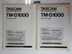 Tascam TM-D1000 Spanish Users & Reference Manuals Paperback Books Lot Z116