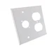 NEW ProCraft White Stainless Steel 2 Gang Wall Plate/ AC Duplex 1 XLR "D" Style