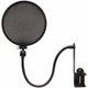 Nady Clamp On Microphone Pop Filter Wind Screen with Flexible Gooseneck and