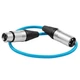 Kondor Blue KB-MXLR-F-18 18" Male to Female XLR Audio Cable for On-Camera Mics