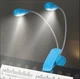 TEECOO Music Stand Light, Clip on LED Book Lights, USB and AAA 1 Pack, Blue 