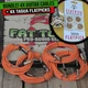 FAT TOAD 20FT Guitar Cables 4 Pack with 4x BLACK MOUNTAIN Tagua Guitar Picks