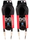 (2) Hosa HSS-020 20 Foot 1/4" TRS To 1/4" TRS Balanced Interconnect Audio Cables