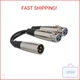Hosa YXF-101.5 Y Cable, Dual XLR3F to XLR3M, 18 Inches