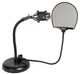 Rockville Podcasting Podcast Mic Stand w/ Gooseneck Base+Shockmount+Pop Filter