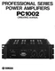 Yamaha PC-1002 Amplifier Owners Manual