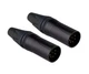 (2) Two Genuine NEUTRIK NC5MXX-B  5-Pin DMX Male XLR Cable Mount Connector BLACK