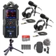 Zoom H4essential Portable Recorder with 2x ZDM-1 Podcast Mic Packs, AA Batteries