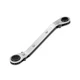 uxcell Reversible Ratcheting Wrench 10mm x 12mm Offset Double Box End Cr-V