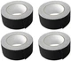 (4) Rolls Rockville Pro Audio/Stage Wire ROCK GAFF Black Gaffers Tape 2"x100 Ft