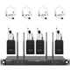 Wireless Microphone System 4 Channel UHF 328ft 4x40 Phenyx Pro PTU-7000-4B Auto