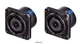 (2 PACK) NEUTRIK NL8MPRXX-BAG SPEAKON 8-POLE Panel Mnt Speaker Connector - Black