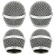 yehob Microphone Head Replace, Grille Ball with Inner Foam, 4pcs, silver 