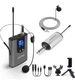 HOTEC UHF Wireless Headset Microphone/Lavalier Lapel Mic with Bodypack Silver 