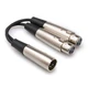 Hosa Technology Hosa YXF-101.5 Dual XLR3F to XLR3M Y Cable, 18 Inch