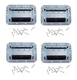 (4 PACK) PENN ELCOM H7154EZ Spring Loaded ZINC Recessed Case Handle w/Screws
