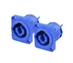 (2) Two Genuine Neutrik NAC3MPXXA PowerCON Receptacle 20A Power In Blue