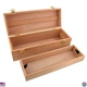 U.S. Art Supply Premium Wooden Artist Storage Box with Locking Clasps & Tray