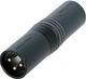 Neutrik NA3MM-B 3-pin XLRM to 3-pin XLRM Adapter, Black